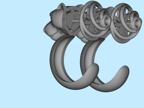 Earrings panther 3D Print Model