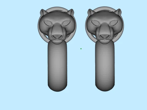 Earrings panther 3D Print Model