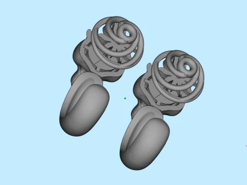 Earrings panther 3D Print Model