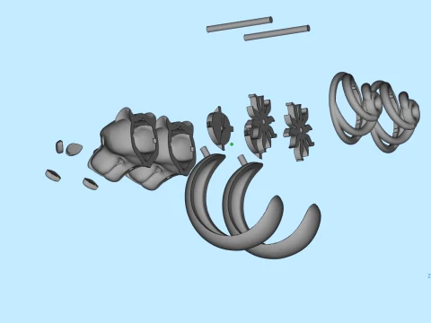 Earrings panther 3D Print Model