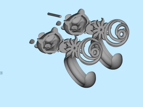 Earrings panther 3D Print Model