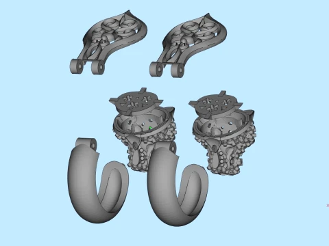 Earrings panther 3D Print Model