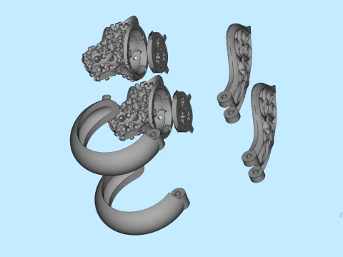 Earrings panther 3D Print Model