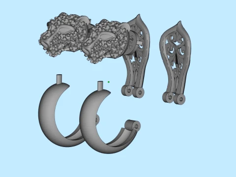 Earrings panther 3D Print Model