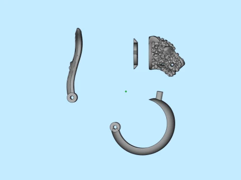 Earrings panther 3D Print Model