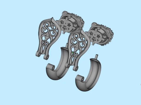 Earrings panther 3D Print Model