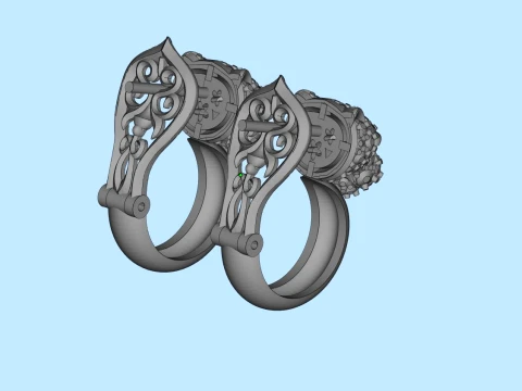 Earrings panther 3D Print Model