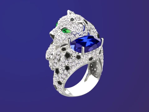 Ring Panther 3D Print Model