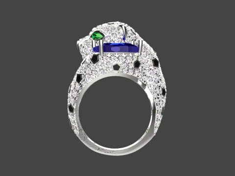 Ring Panther 3D Print Model