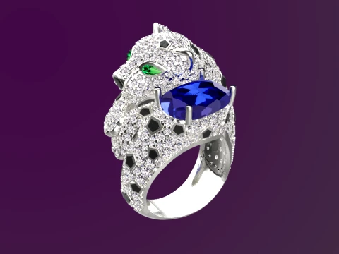 Ring Panther 3D Print Model