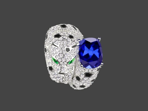 Ring Panther 3D Print Model