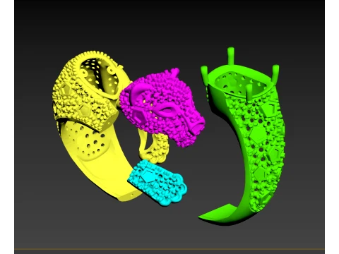 Ring Panther 3D Print Model