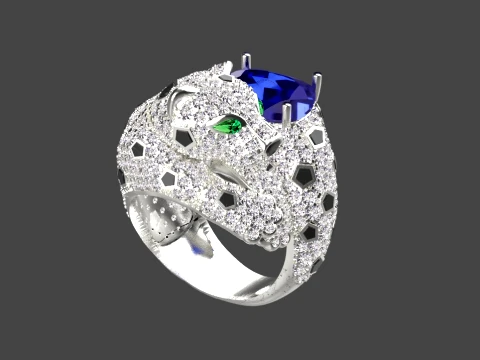 Ring Panther 3D Print Model