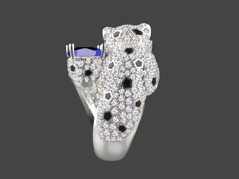 Ring Panther 3D Print Model