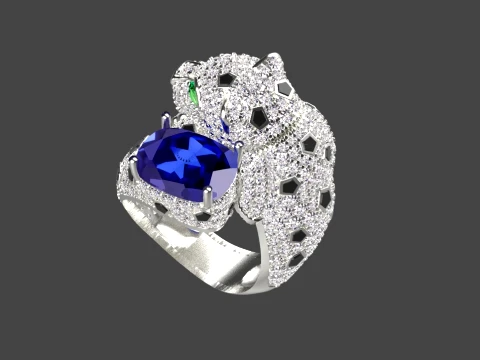 Ring Panther 3D Print Model