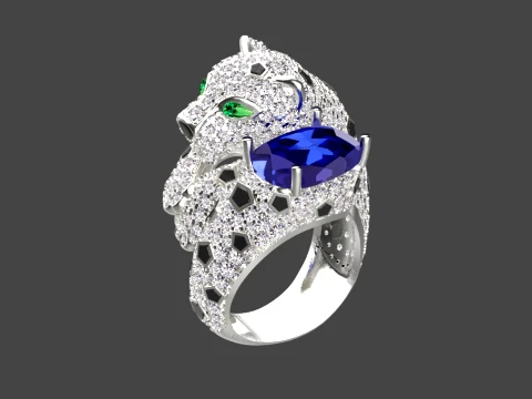 Ring Panther 3D Print Model