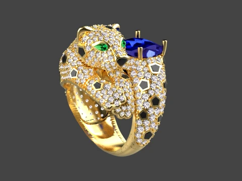 Ring Panther 3D Print Model