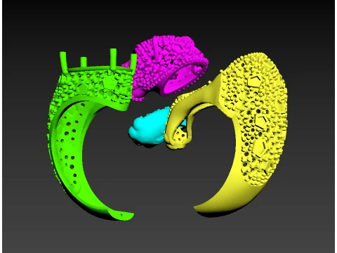 Ring Panther 3D Print Model