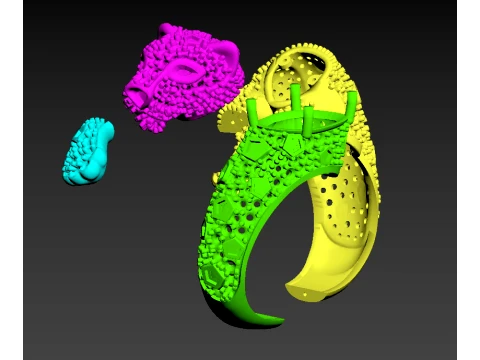 Ring Panther 3D Print Model