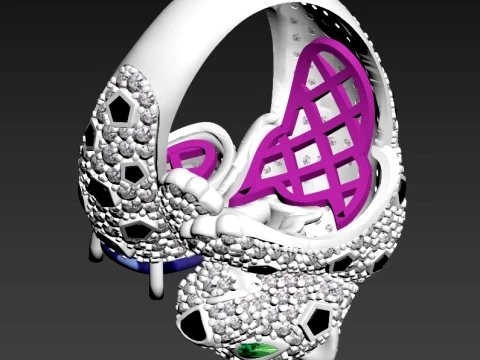 Ring Panther 3D Print Model
