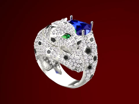 Ring Panther 3D Print Model