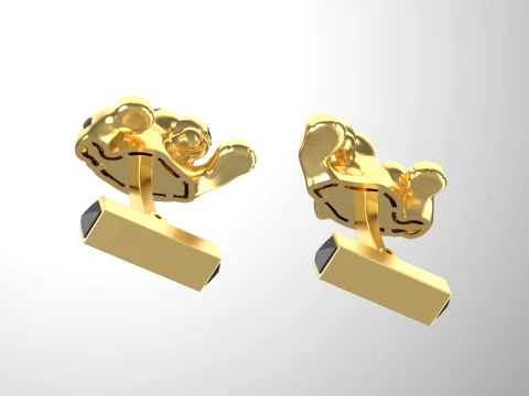 Cufflinks panther 3D Print Model