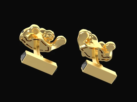 Cufflinks panther 3D Print Model