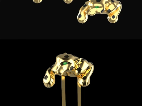 Cufflinks panther 3D Print Model
