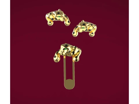 Cufflinks panther 3D Print Model