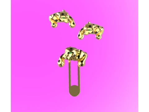 Cufflinks panther 3D Print Model