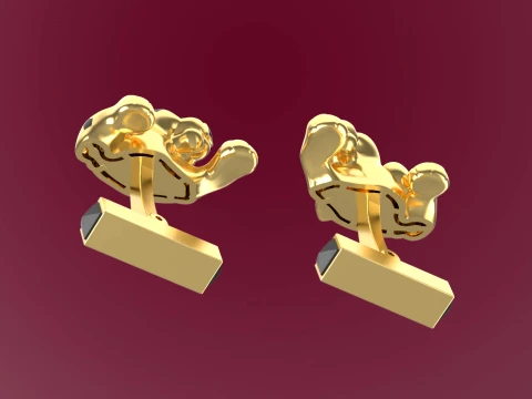 Cufflinks panther 3D Print Model