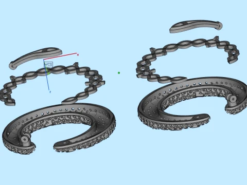 Earrings panther 3D Print Model