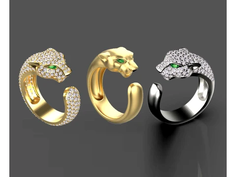 Ring Panther 3D Print Model