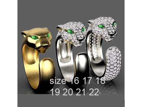 Ring Panther 3D Print Model