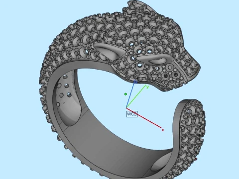 Ring Panther 3D Print Model