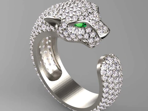 Ring Panther 3D Print Model