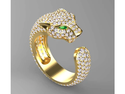 Ring Panther 3D Print Model