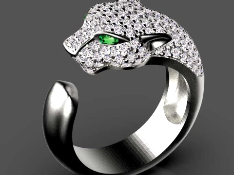 Ring Panther 3D Print Model