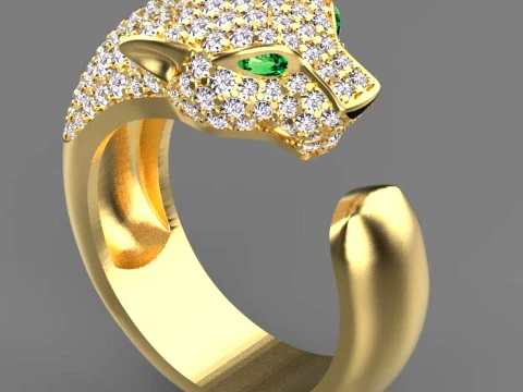 Ring Panther 3D Print Model