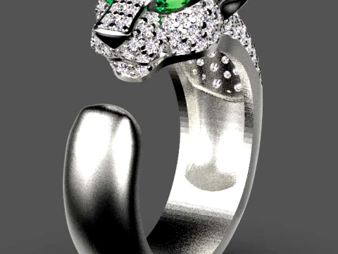 Ring Panther 3D Print Model