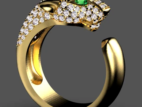 Ring Panther 3D Print Model