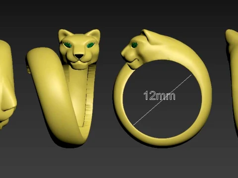 Ring Panther 3D Print Model