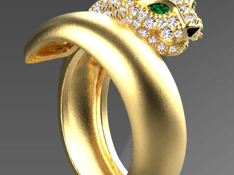 Ring Panther 3D Print Model
