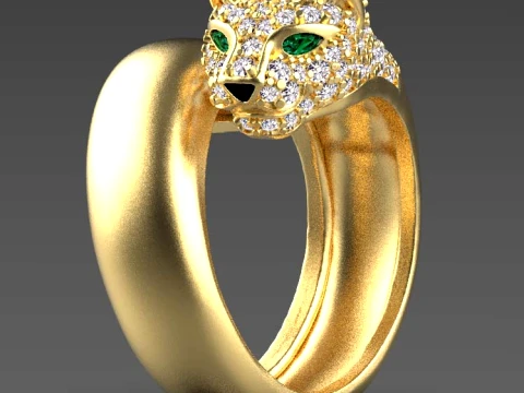 Ring Panther 3D Print Model