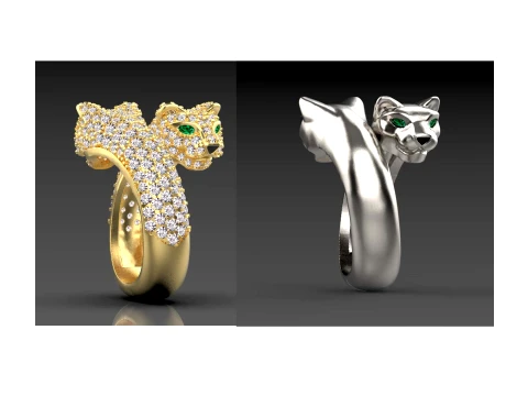 Ring Panther 3D Print Model