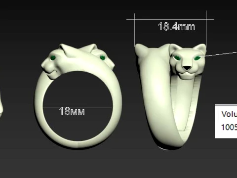 Ring Panther 3D Print Model