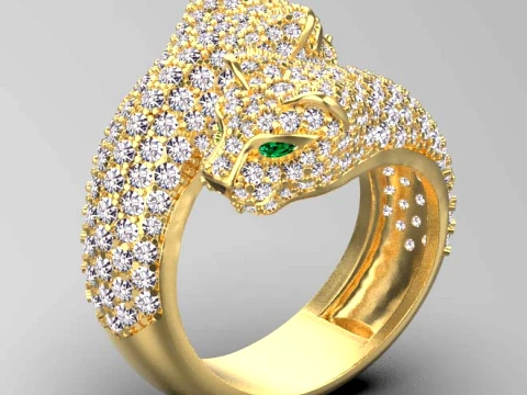 Ring Panther 3D Print Model