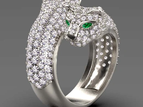 Ring Panther 3D Print Model