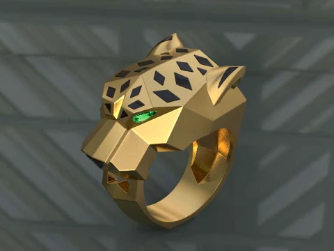 Ring Panther 3D Print Model
