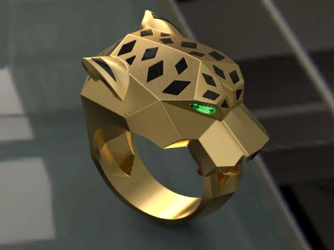Ring Panther 3D Print Model